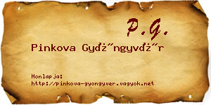 Pinkova Gyöngyvér névjegykártya